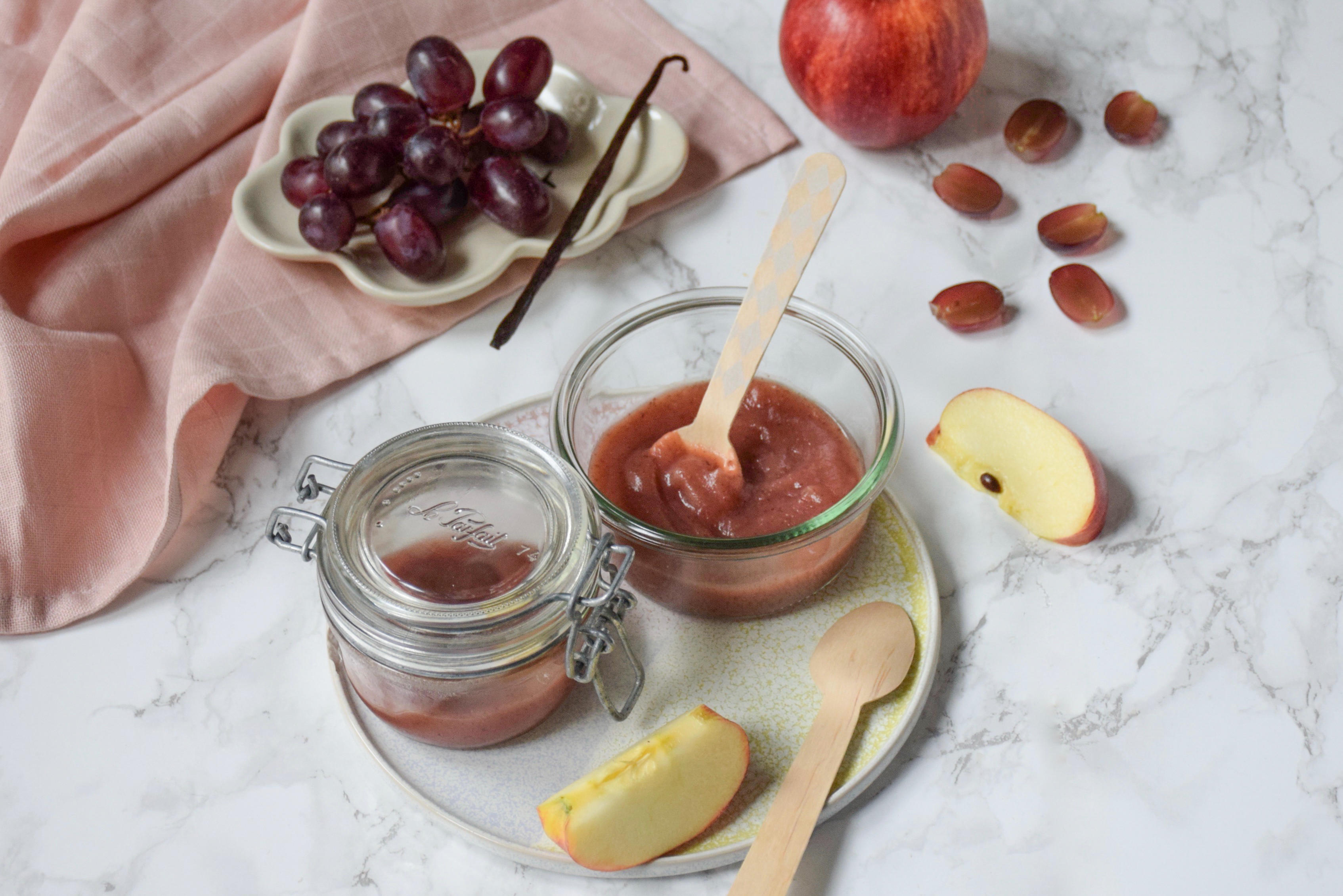 Compote pomme-raisin